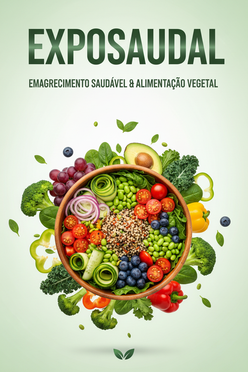 Capa do guia digital Exposaudal com tema de emagrecimento e alimentação vegetal